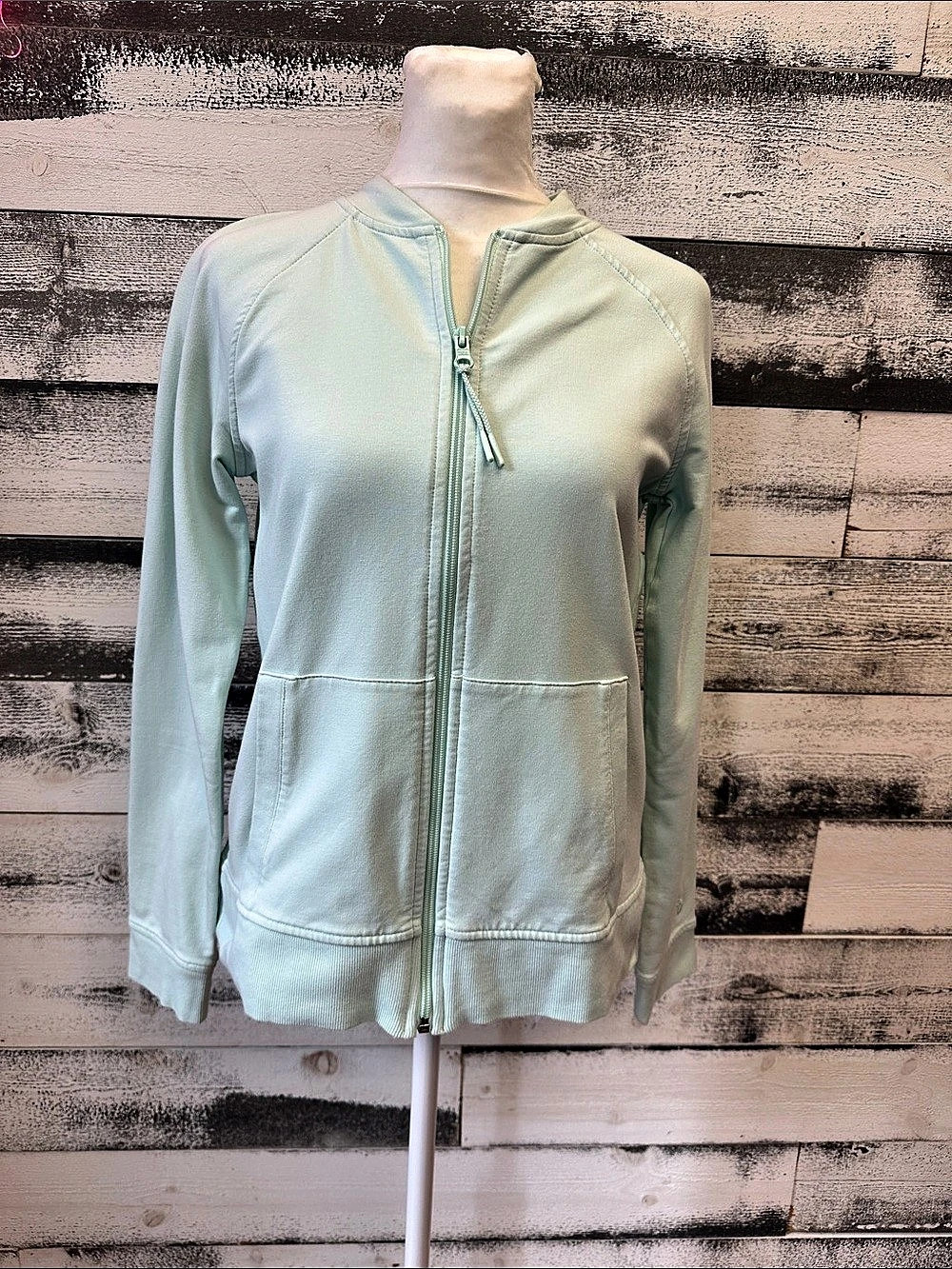 Talbots Zip Front Jacket in Green Size XS Like New